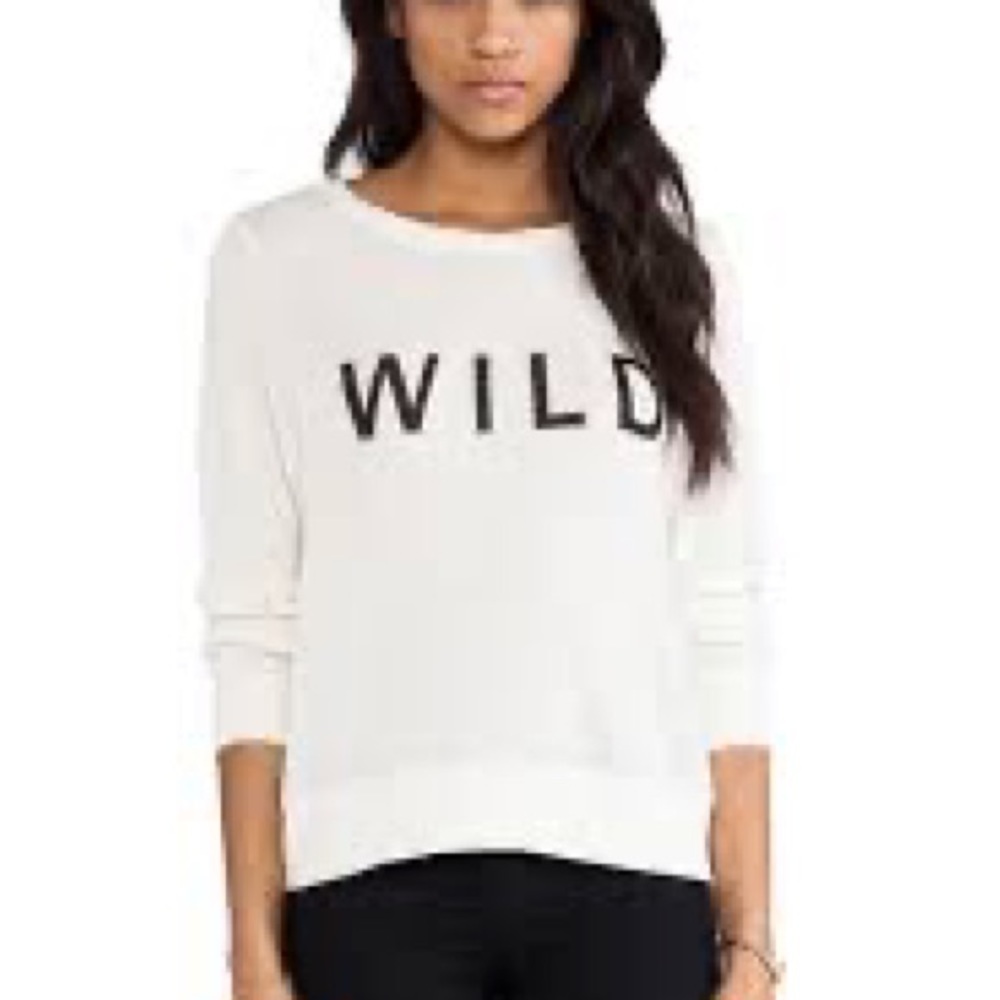 Wildfox “Wild” Sweatshirt Small Ivory